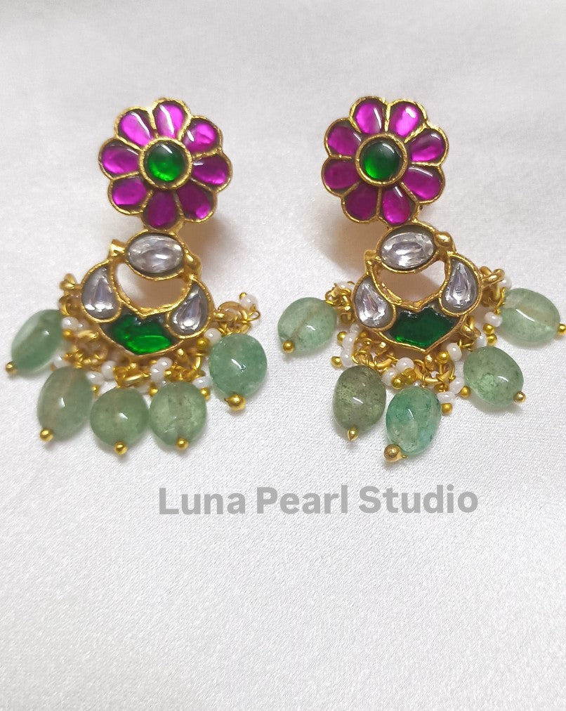 Minimal Office friendly Jadau Kundan Earrings JE1004