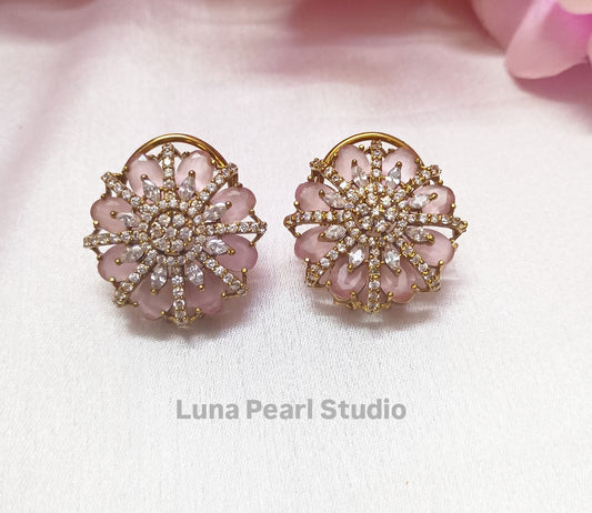 Floral AD studs for Women -Minmini Collection