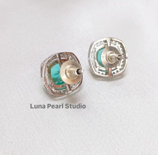 Elegant AD Sea Green Eartops M1003