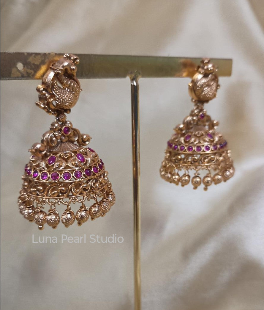 Jhanvi Temple Jhumka Earrings TE1036