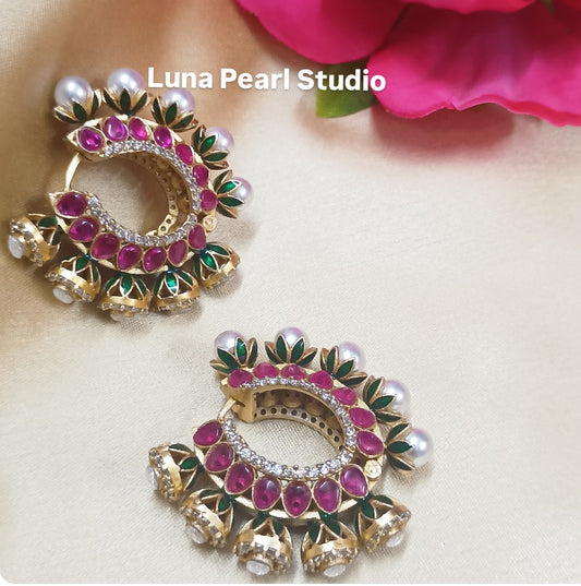 Celebrity inspired Double sided Hoop Earrings TE1008