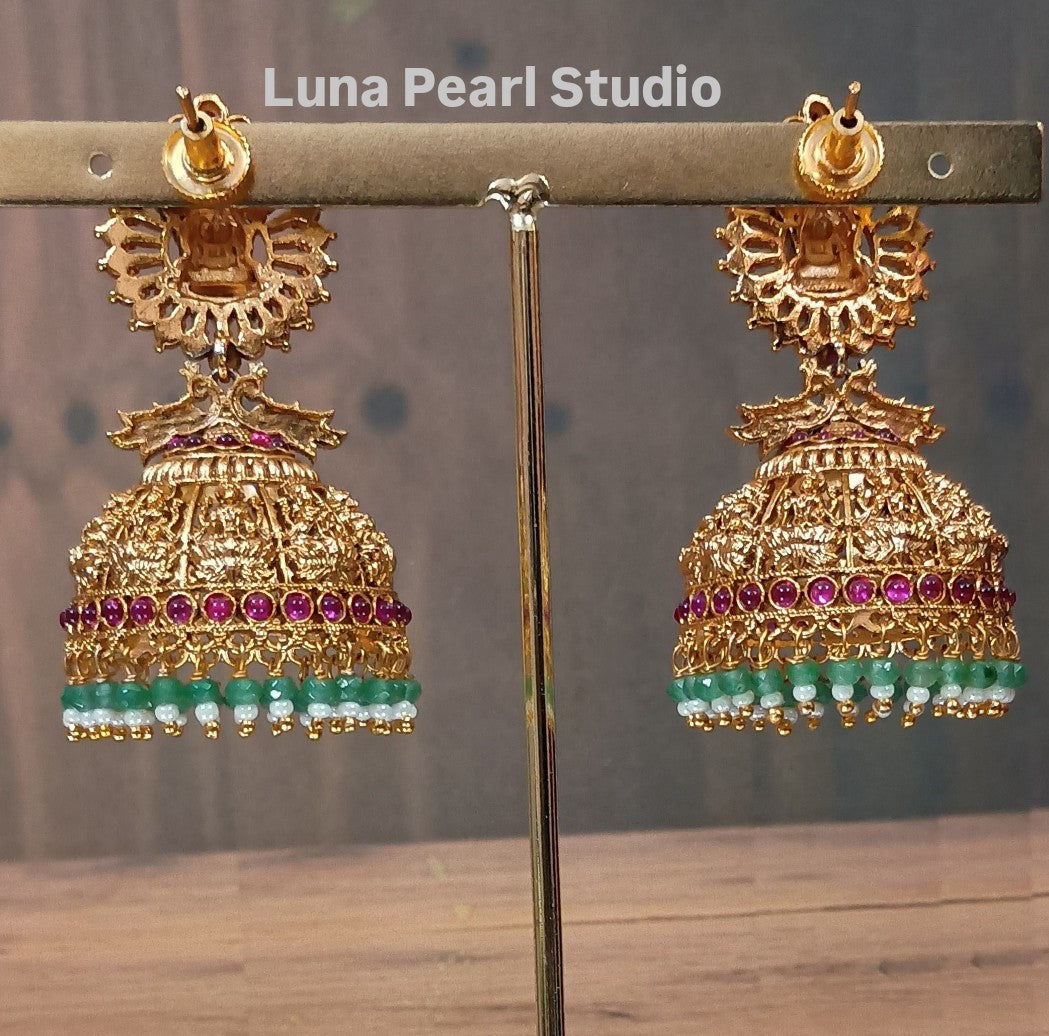Temple Lakshmi Jhumka Earrings TE1011