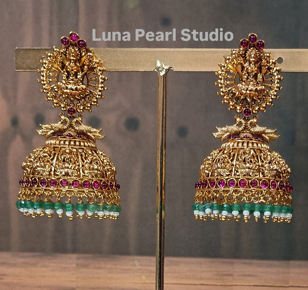 Temple Lakshmi Jhumka Earrings TE1011