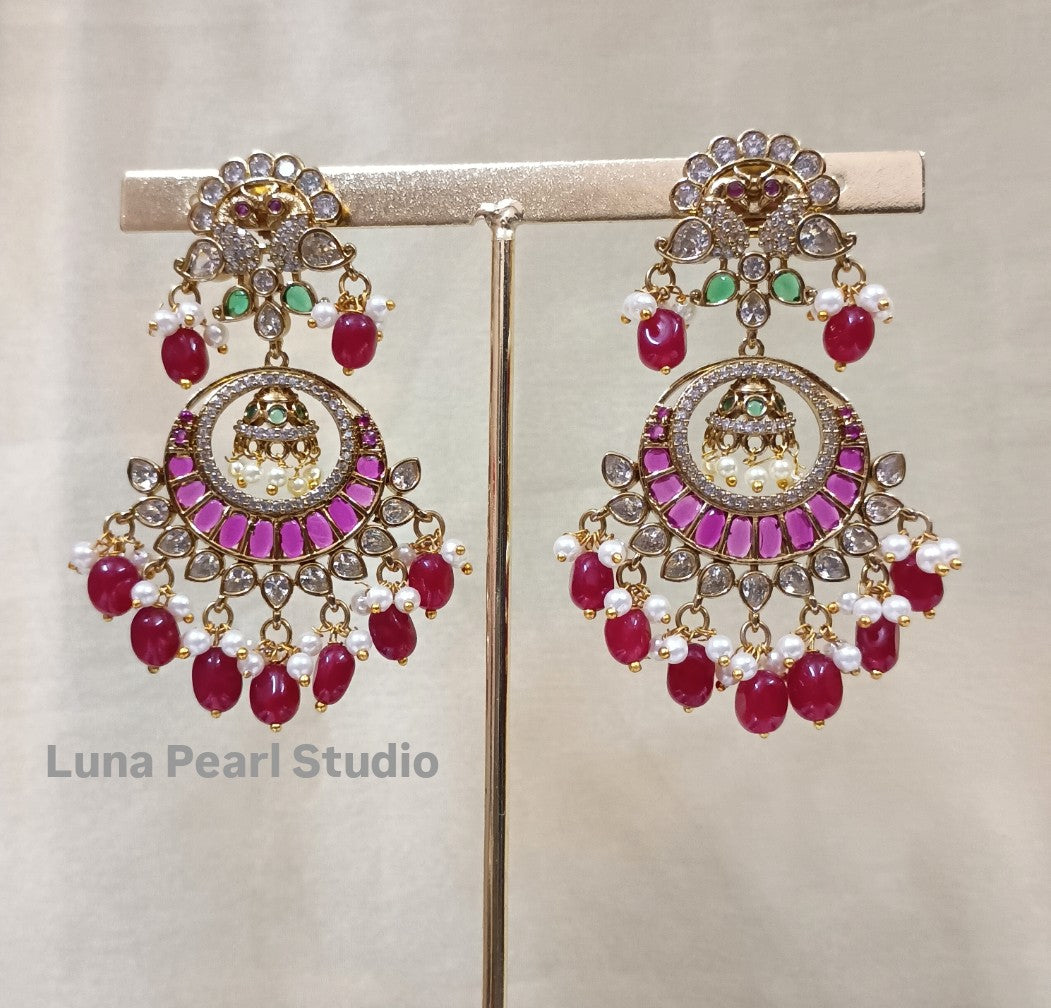 Beautiful Kemp Chandbali Earrings TE1013