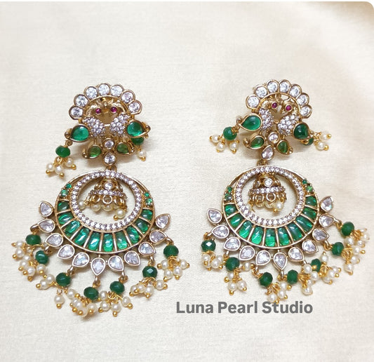 Beautiful Kemp Chandbali Earrings TE1013
