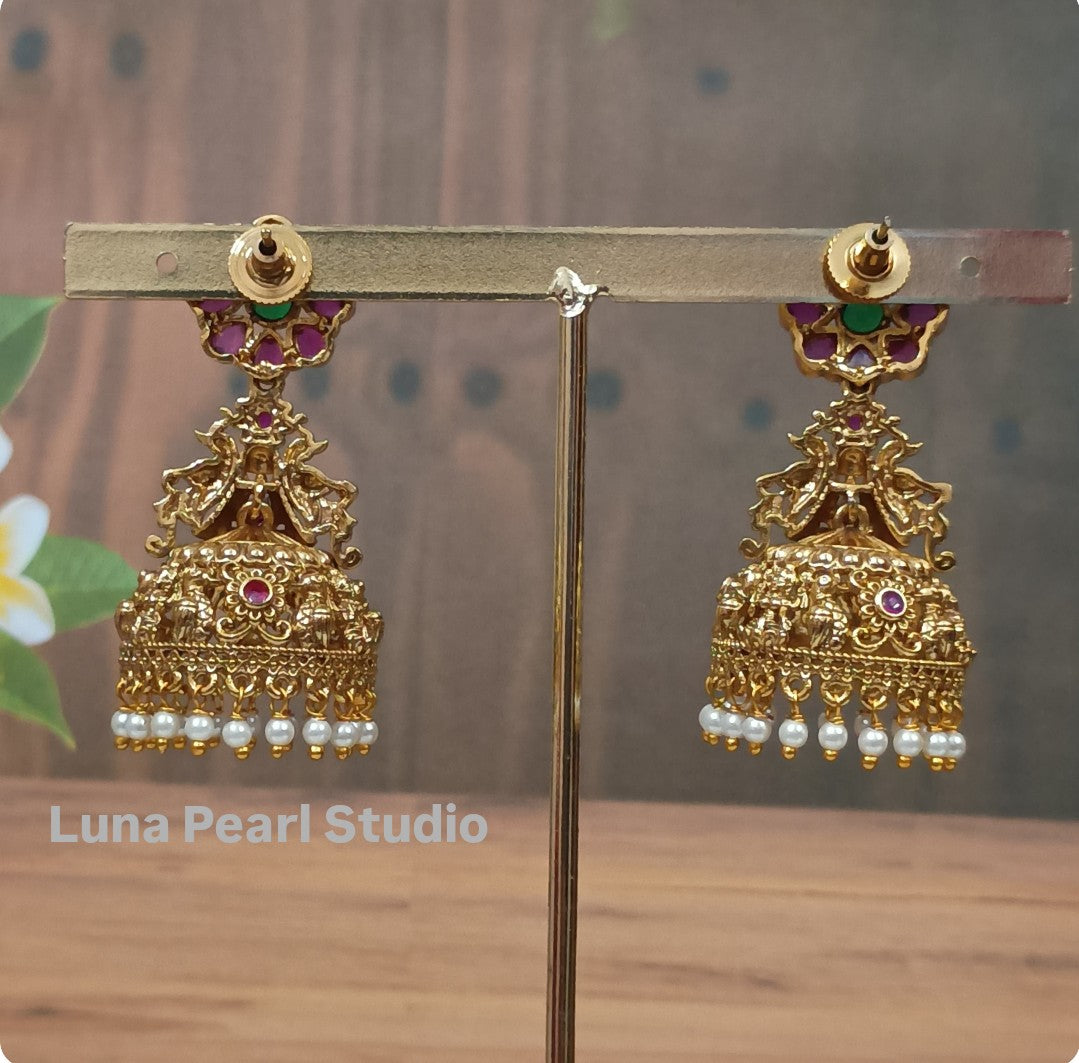 Traditional Temple kemp Jhumka TE1005
