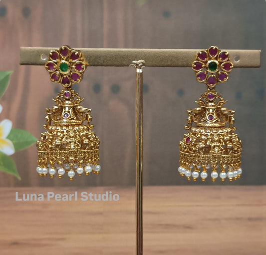 Traditional Temple kemp Jhumka TE1005