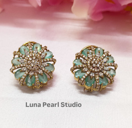 Floral AD studs for Women -Minmini Collection