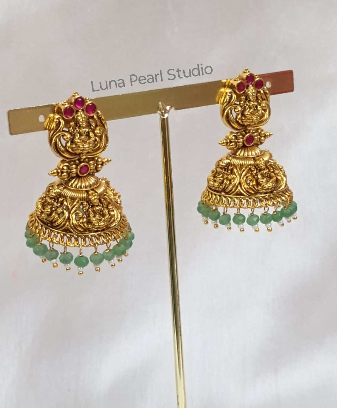 Celebrity inspired Temple Jhumka Earrings- TE1034
