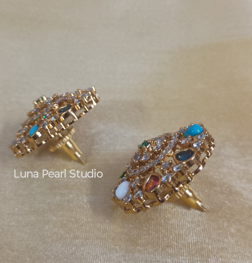 Colourful AD Eartops-studs-M1005-Minmini Collection