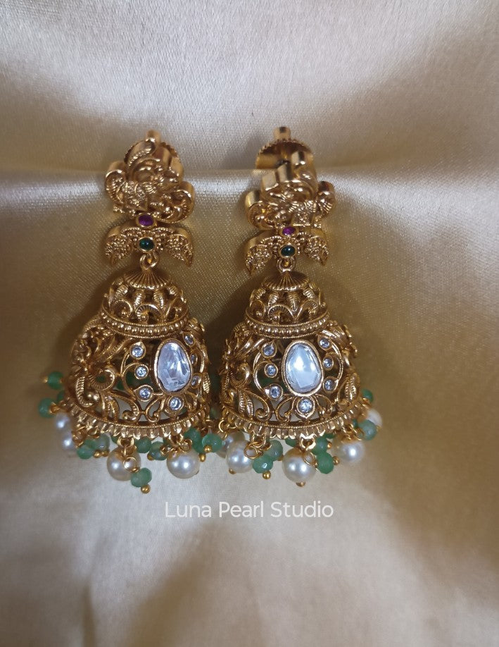 Traditional Temple Jhumka Earrings -TE1042