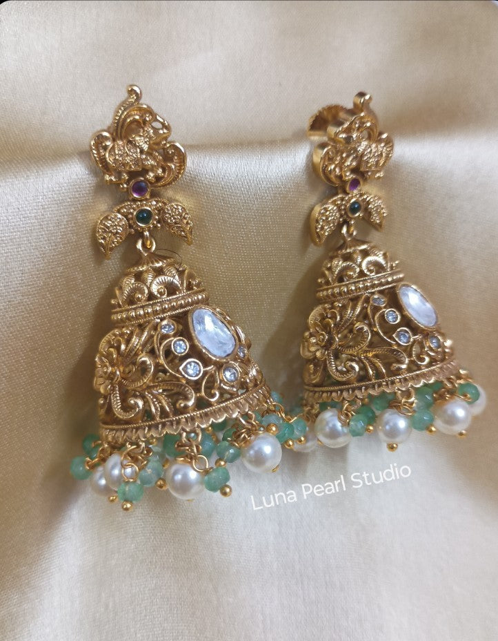 Traditional Temple Jhumka Earrings -TE1042