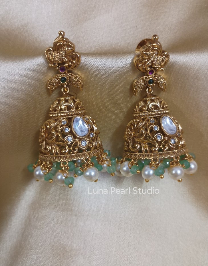 Traditional Temple Jhumka Earrings -TE1042