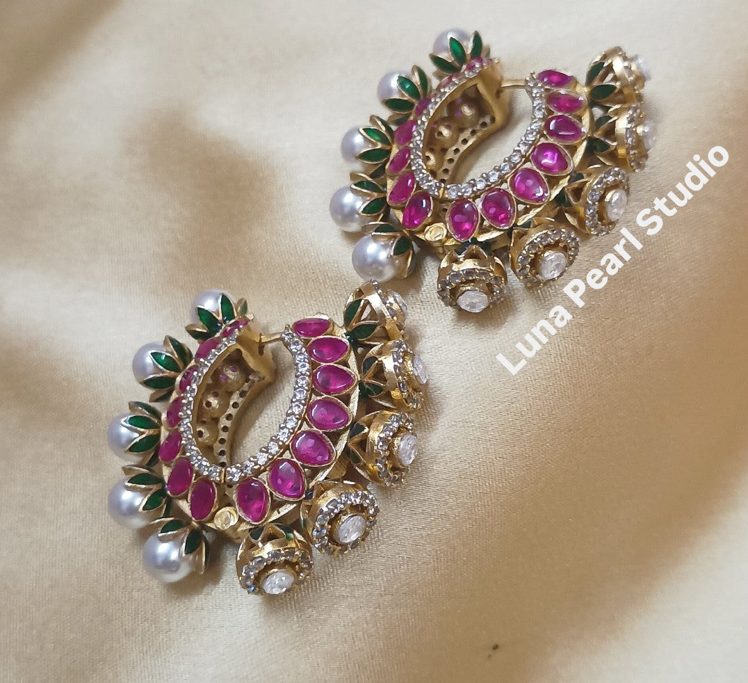 Celebrity inspired Double sided Hoop Earrings TE1008