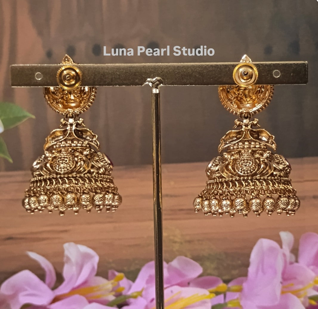 Ethnic Lakshmi Temple Earrings TE1009
