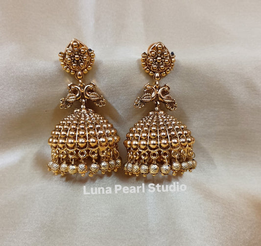 Floral Peacock jhumka Earrings JE1010
