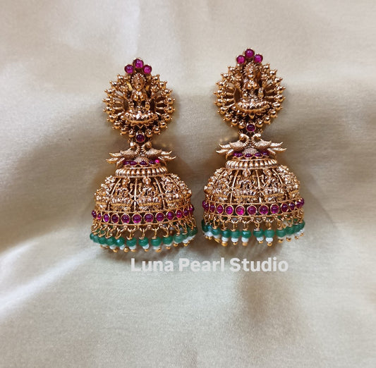 Temple Lakshmi Jhumka Earrings TE1011
