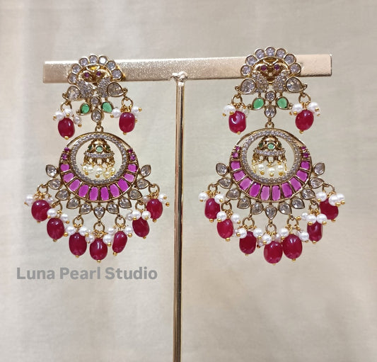 Beautiful Kemp Chandbali Earrings TE1013