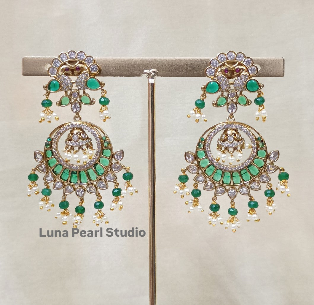 Beautiful Kemp Chandbali Earrings TE1013