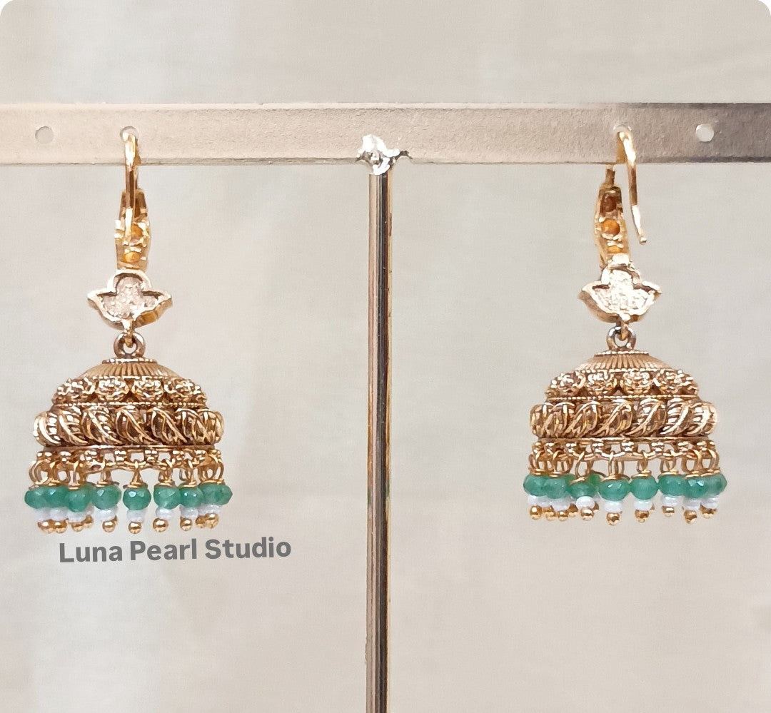 Traditional Temple Hook Jhumka Earrings TE1017