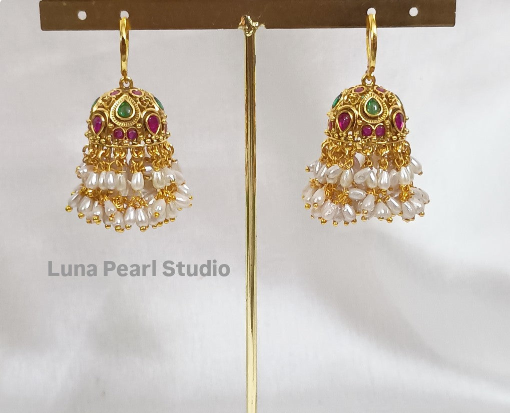Kanmani Kemp Hook Earrings- TE1031
