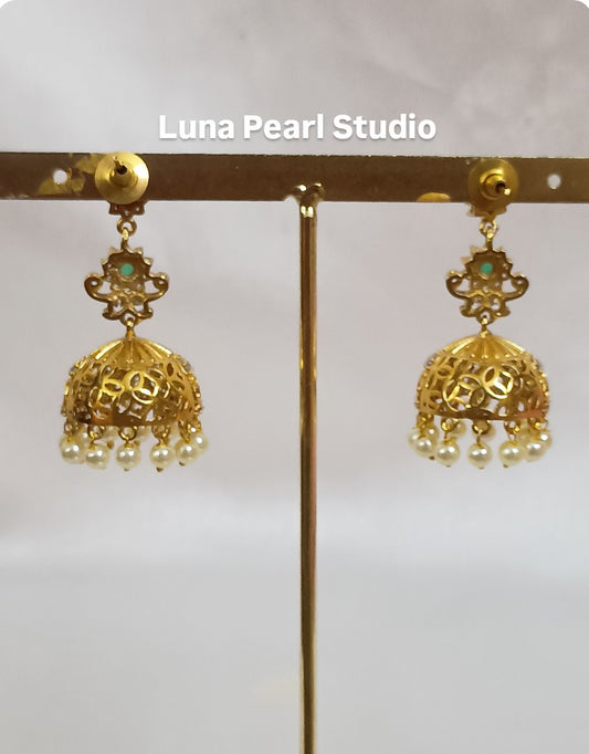 Leela Temple Jhumka Earrings -TE1032