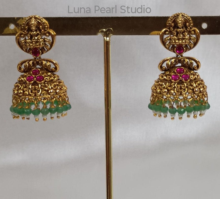 Swathika Temple lakshmi Jhumka Earrings TE1033