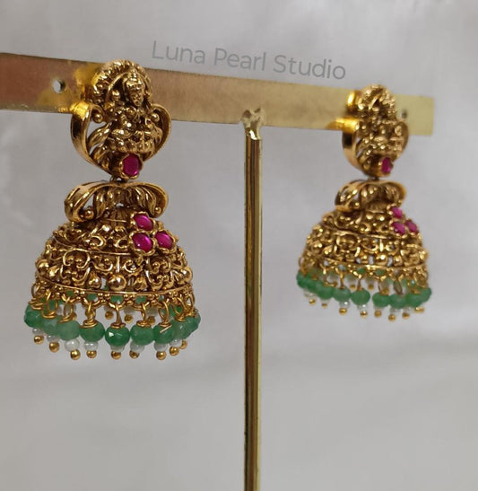 Swathika Temple lakshmi Jhumka Earrings TE1033