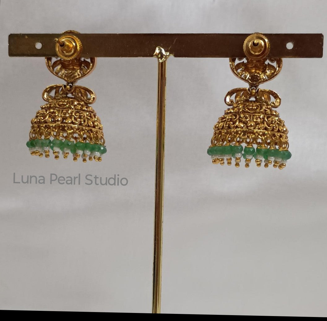 Swathika Temple lakshmi Jhumka Earrings TE1033