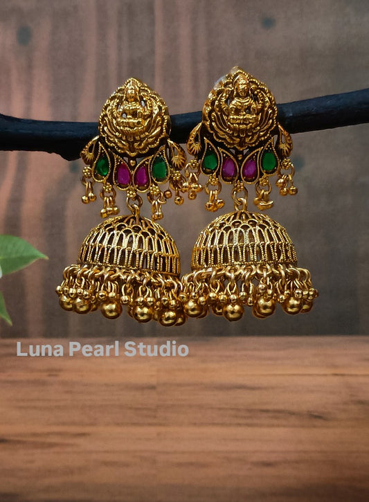 Temple Statement Kemp Jhumka TE1004