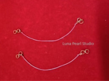 Transparent Earchain for heavy Earrings